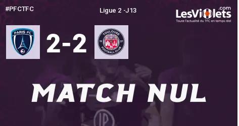 Live : Le TFC et le Paris FC font match nul, 2-2 !